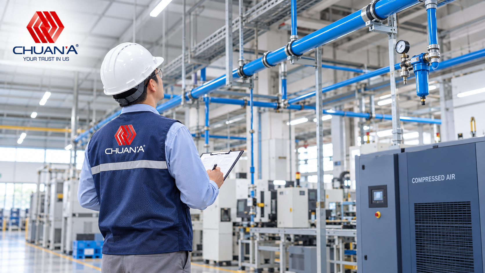 Thi Công Hệ Thống Khí Nén Nhà Máy Đồng Nai | Utility Công Nghiệp 2026