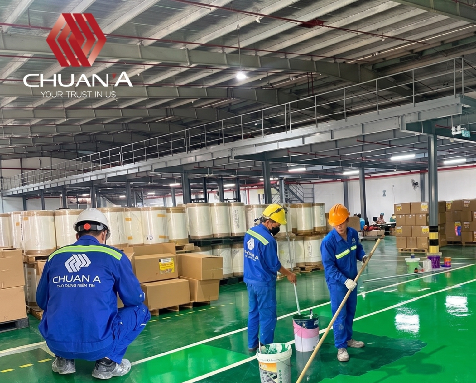 Báo cáo thi công sơn epoxy nền nhà xưởng tại ...